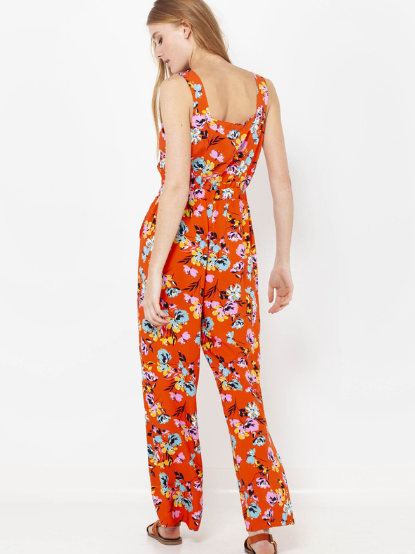 CAMAIEU Narancssárga virágos kezeslábas CAMAIEU