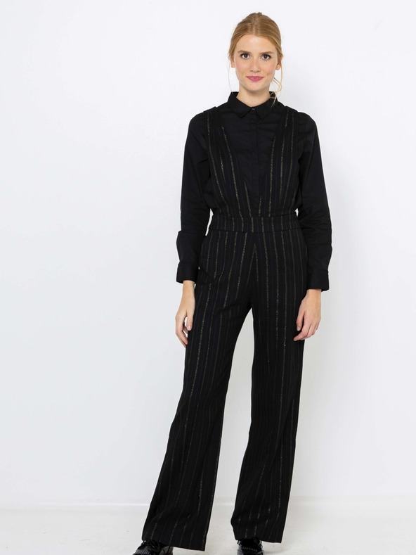 CAMAIEU Fekete csíkos kezeslábas CAMAIEU