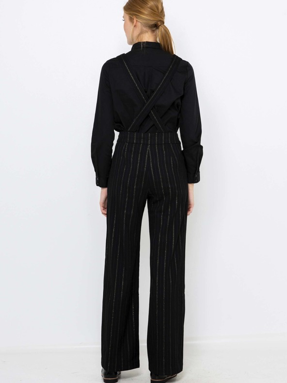 CAMAIEU Fekete csíkos kezeslábas CAMAIEU