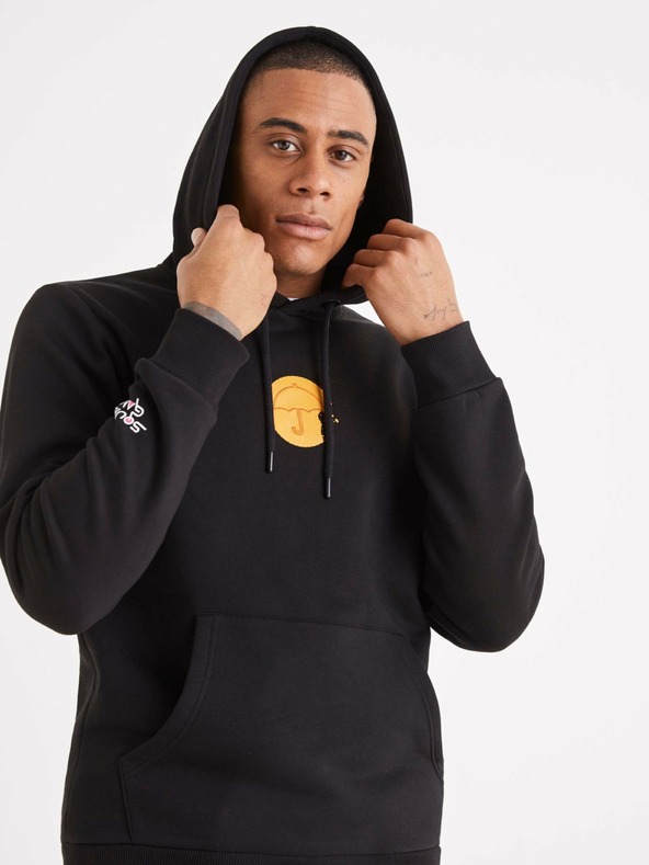 Celio Fekete férfi kapucnis pulóver Celio Squid Game