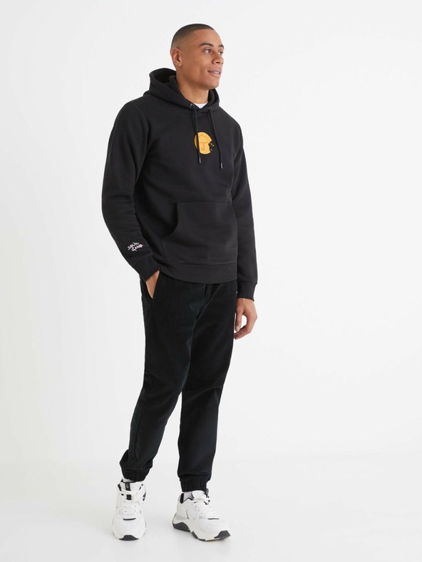 Celio Fekete férfi kapucnis pulóver Celio Squid Game