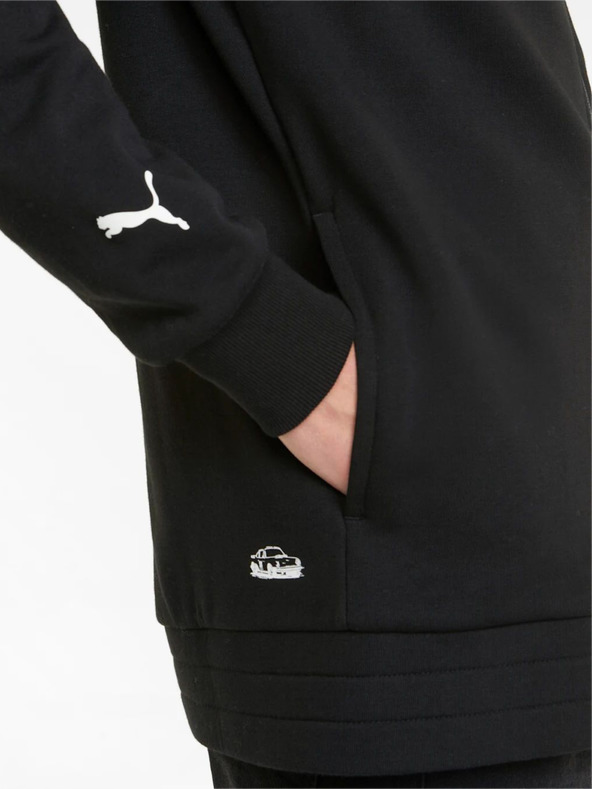 Puma Sárga és fekete férfi sportos kapucnis pulóver Puma