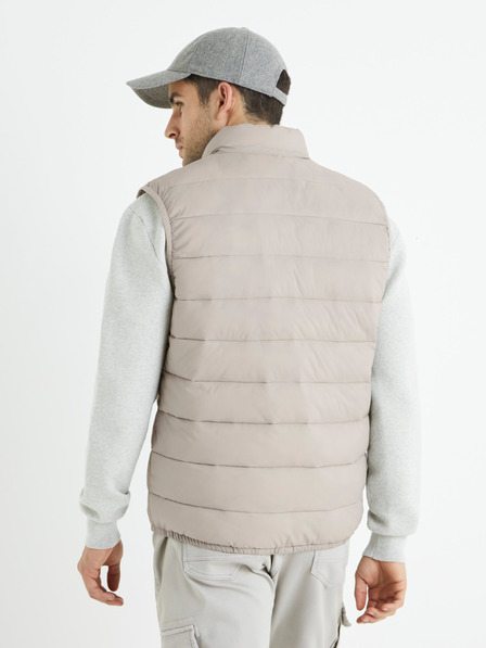 Celio Világosszürke férfi steppelt mellény Celio Bulock