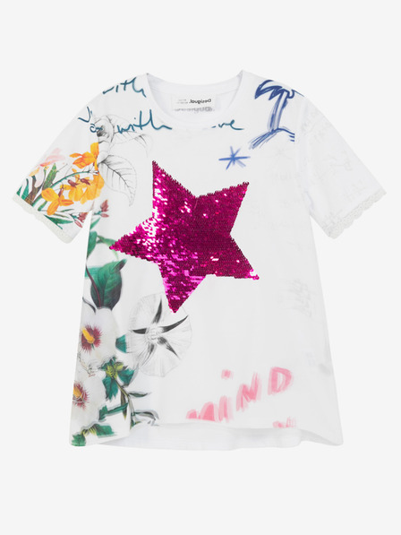 Desigual Desigual TS Amparo fehér lányoknak mintás póló