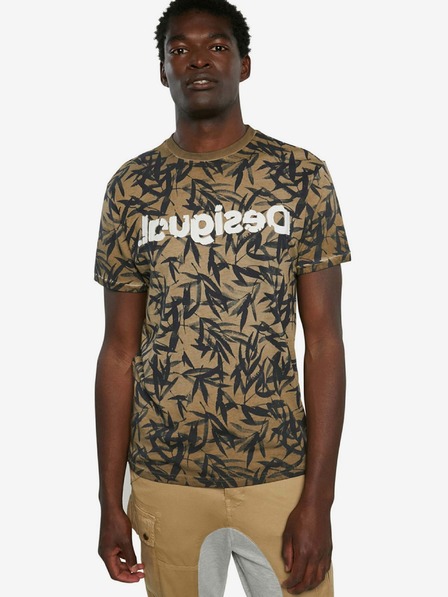 Desigual Barna férfi Desigual TS Cesarion mintás póló