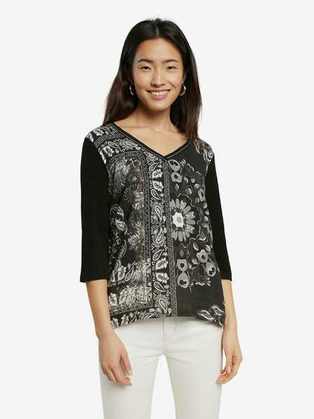 Desigual Fekete Desigual TS Varsovia póló