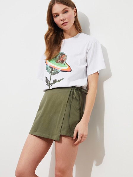 Trendyol Khaki női rövidnadrág overlay Trendyol