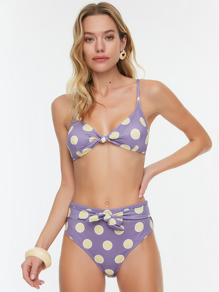 Trendyol Világos lila női pöttyös női bikini alsó Trendyol