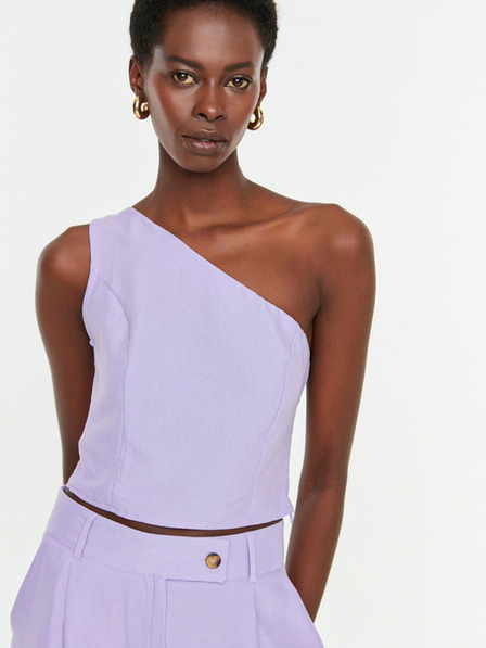 Trendyol Világos lila crop top Trendyol
