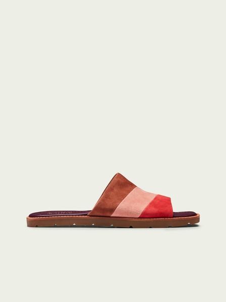 Scotch & Soda Piros és barna női szarvasbőr papucs Scotch & Soda Tilda Tilda