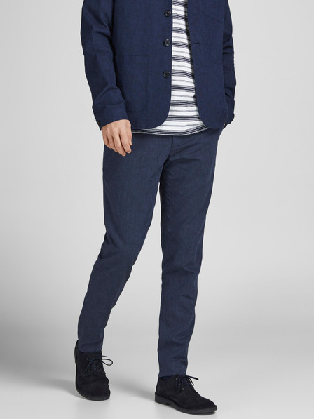 Jack & Jones Jack & Jones vászon sötétkék öltönynadrág