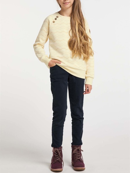 Ragwear Világossárga lányoknak mintás pulóver Ragwear Darinka Chevron Chevron