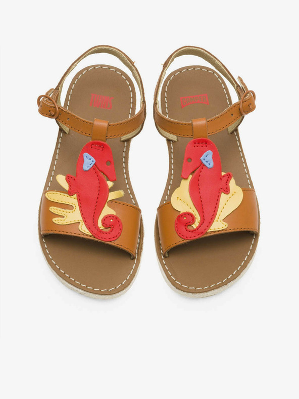 Camper Piros és barna lány bőr Camper szandál