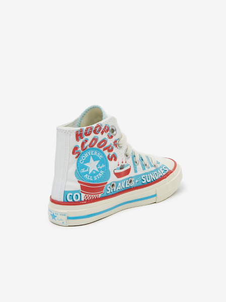 Converse Kék-fehér gyerek bokamintás tornacipő Converse Sweet Scoops