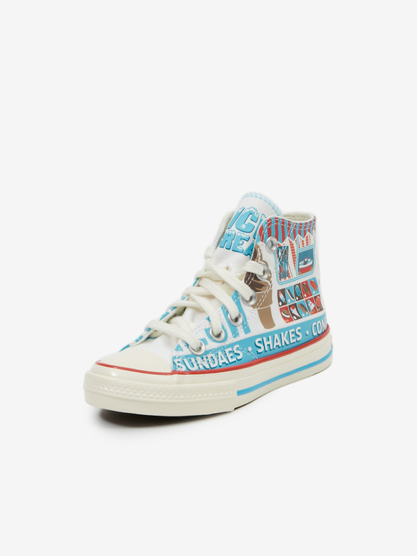 Converse Kék-fehér gyerek bokamintás tornacipő Converse Sweet Scoops