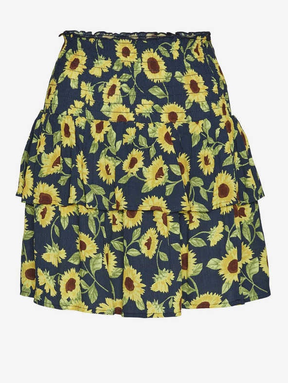 Noisy May Sárga és kék virágos rövid szoknya Noisy May Sunflower