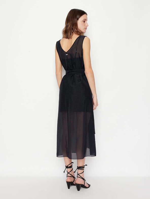 Armani Exchange Sötétkék Armani Exchange midi ruha