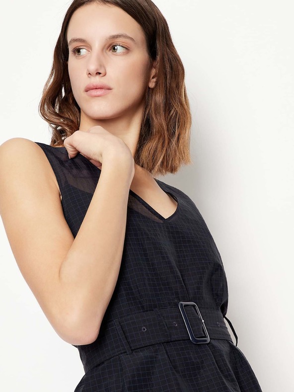 Armani Exchange Sötétkék Armani Exchange midi ruha