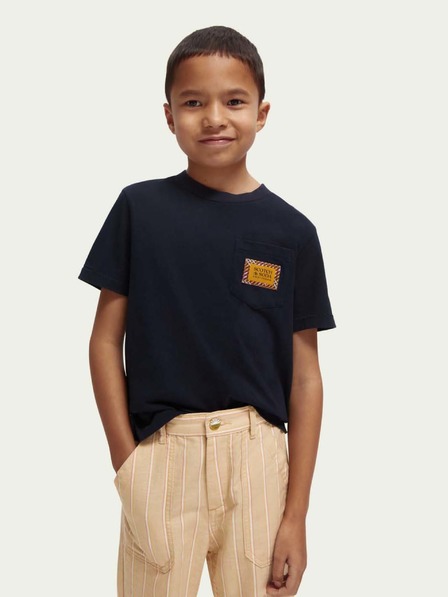 Scotch & Soda Sötétkék fiú póló Scotch & Soda nyomtatott fiú póló