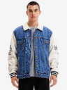 Desigual Fehér és kék férfi denim dzseki Desigual Wolf