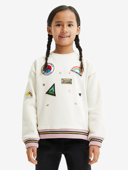 Desigual Desigual Verde krémszínű lány melegítőfelső