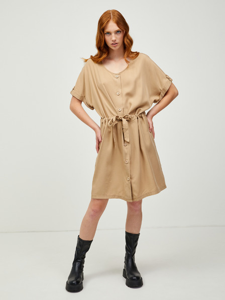 Ragwear Bézs színű póló ruha Ragwear Purah