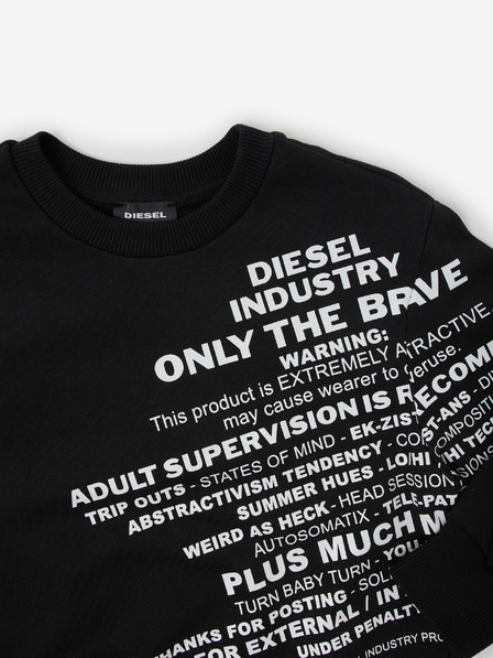 Diesel Diesel fekete fiú pulóver