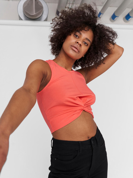 Noisy May Korallszínű crop top Noisy May Twiggi