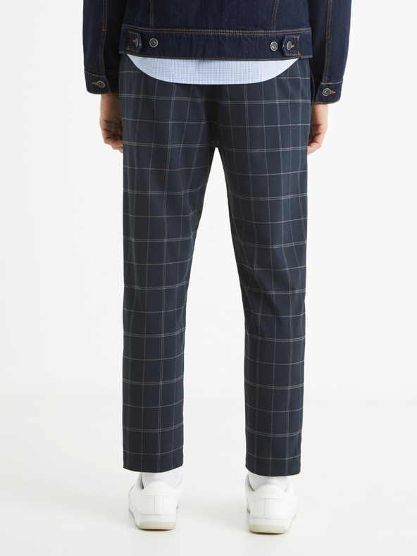 Celio Sötétkék férfi kockás nadrág Celio