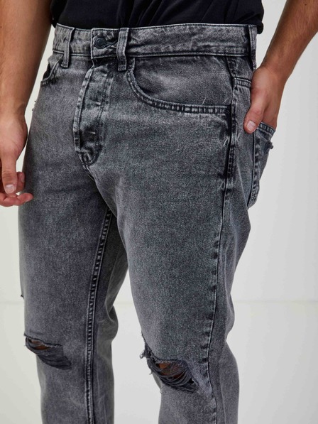 ONLY & SONS Szürke, szabott, egyenes szabású, szakadt és roncsolt hatású farmer ONLY & SONS Avi