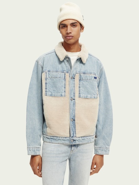 Scotch & Soda Scotch & Soda kék férfi farmer szigetelt dzseki Scotch & Soda