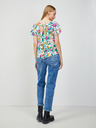 Orsay ORSAY zöld-fehér virágmintás hátulkötős blúz