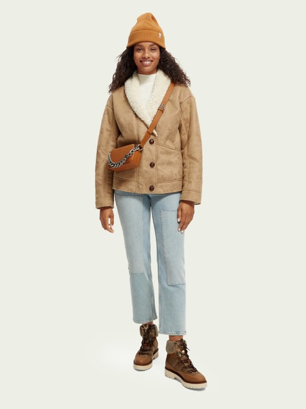 Scotch & Soda Világosbarna női téli kabát Scotch & Soda