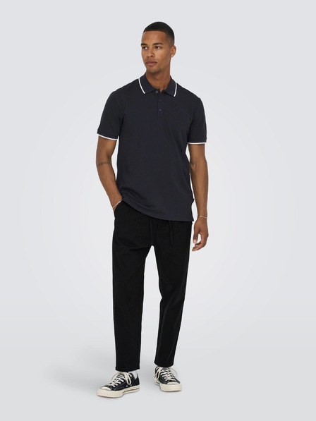 ONLY & SONS Fekete Cropped Chino nadrág ONLY & SONS Dew