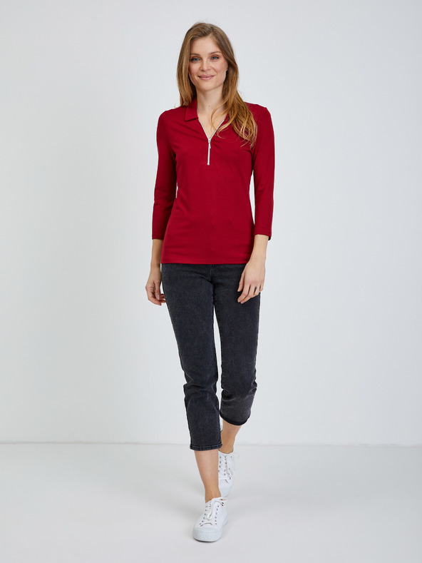 Orsay ORSAY piros póló háromnegyedes ujjal