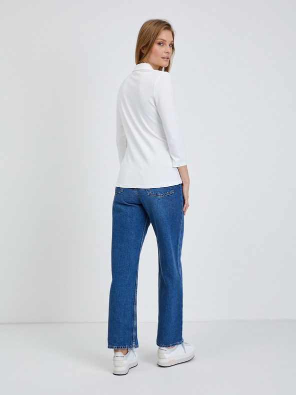 Orsay ORSAY krémszínű póló háromnegyedes ujjal