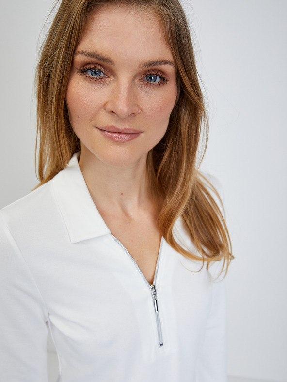 Orsay ORSAY krémszínű póló háromnegyedes ujjal