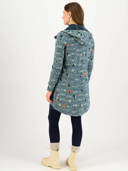 Blutsgeschwister Kék mintás kapucnis parka Blutsgeschwister Cosyshell kapucnis parka