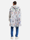 Desigual Világosszürke férfi Desigual Fele mintás parka levehető béléssel