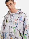 Desigual Világosszürke férfi Desigual Fele mintás parka levehető béléssel