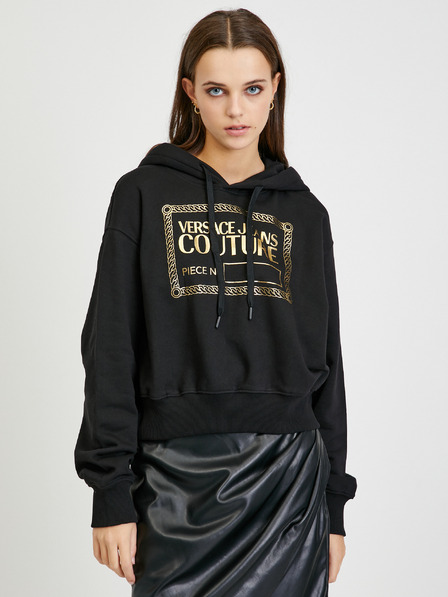 Versace Jeans Couture Fekete női Versace Jeans Couture kapucnis pulóver