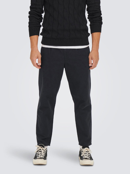ONLY & SONS ONLY & SONS Dew Sötétkék Cropped Chino nadrág