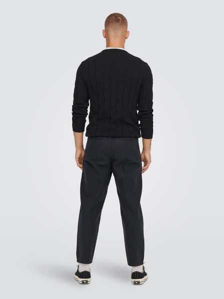ONLY & SONS ONLY & SONS Dew Sötétkék Cropped Chino nadrág