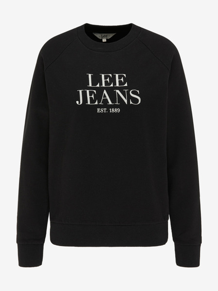 Lee Fekete női nyomtatott melegítőfelső Lee Crew