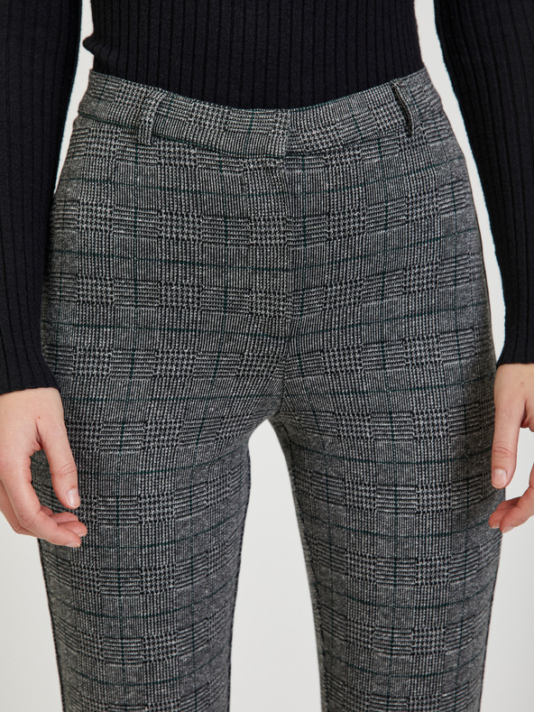 Orsay ORSAY szürke rövidített kockás női nadrág