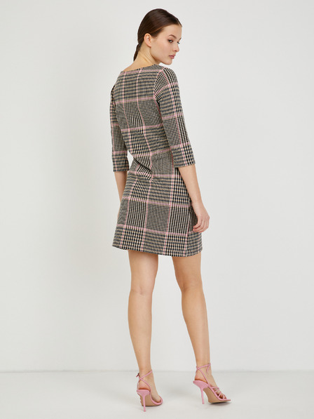 Orsay ORSAY rózsaszín-fekete kockás női ruha