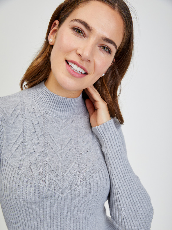 Orsay ORSAY világosszürke bordázott női pulóver