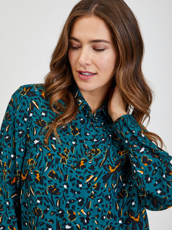 Orsay ORSAY petróleumzöld mintás női ing