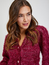 Orsay ORSAY borszínű női kardigán fémszálakkal