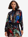 Desigual Piros és fekete női flitteres bomber Desigual Sequin